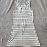 Vestido riscas cinza