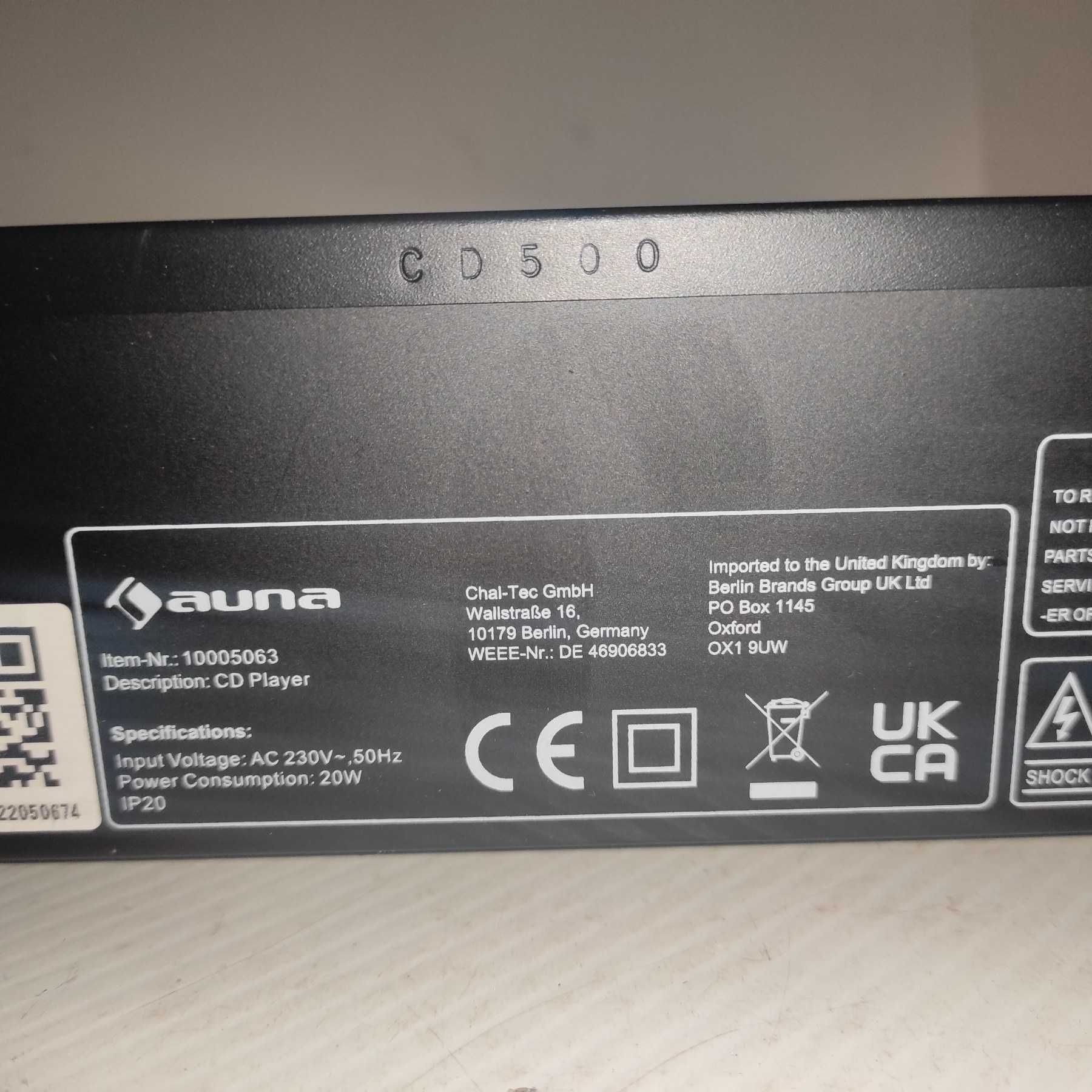 Hi-Fi програвач Auna AV2-CD509 MP3 CD плеєр USB MP3