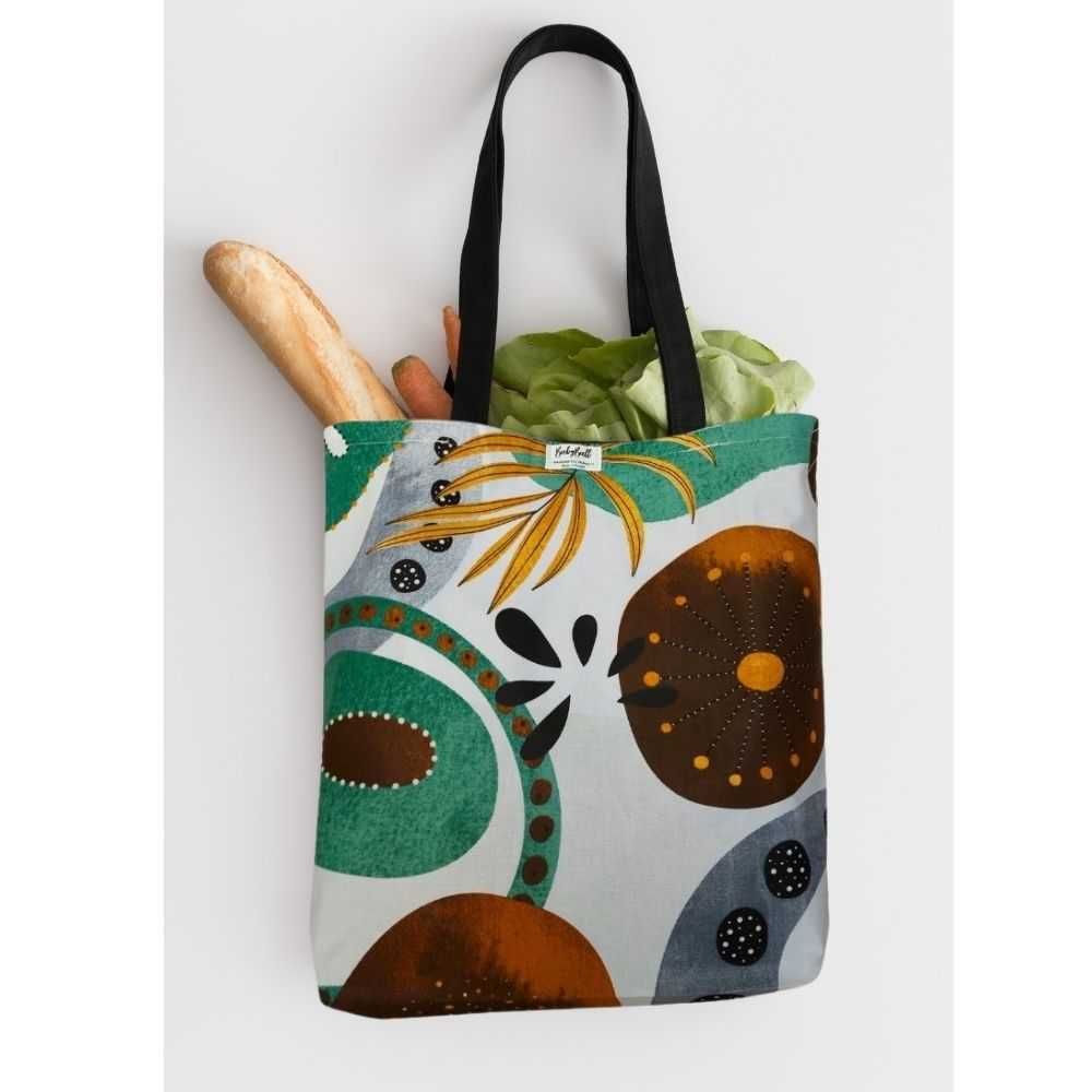 Torba na zakupy – BROWN PICASSO - Abstrakcyjny wzór