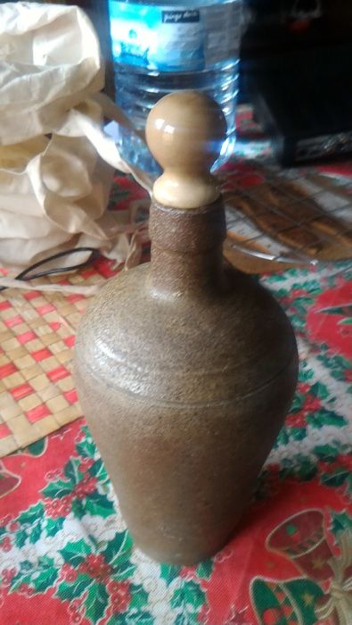 garrafa espetacular vidro cerâmica bom estado