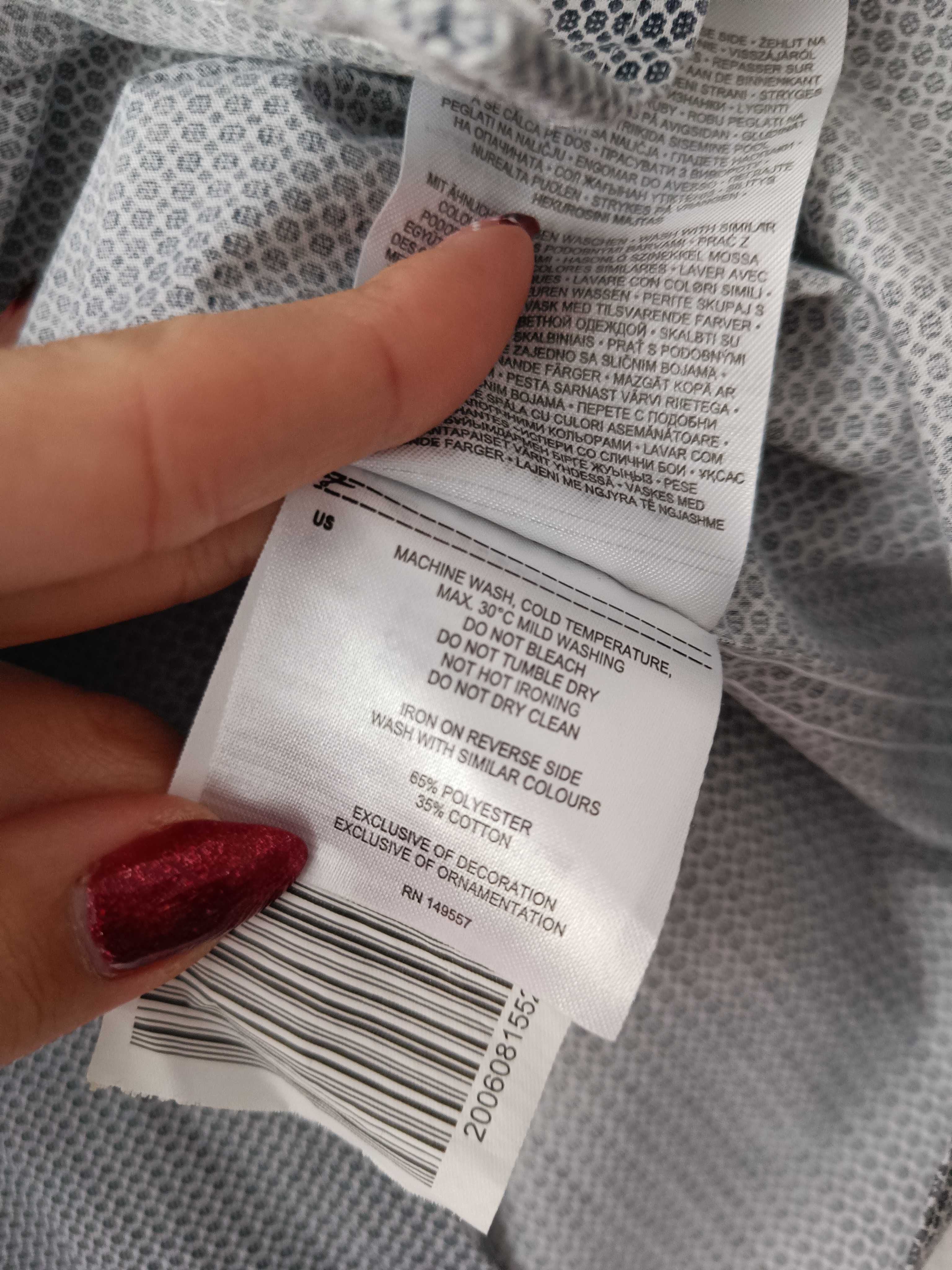 Elegancka męska koszula wzorzysta slim fit L