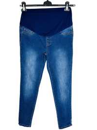 Ciążowe jeansowe elastyczne spodnie rurki M 38 Shein