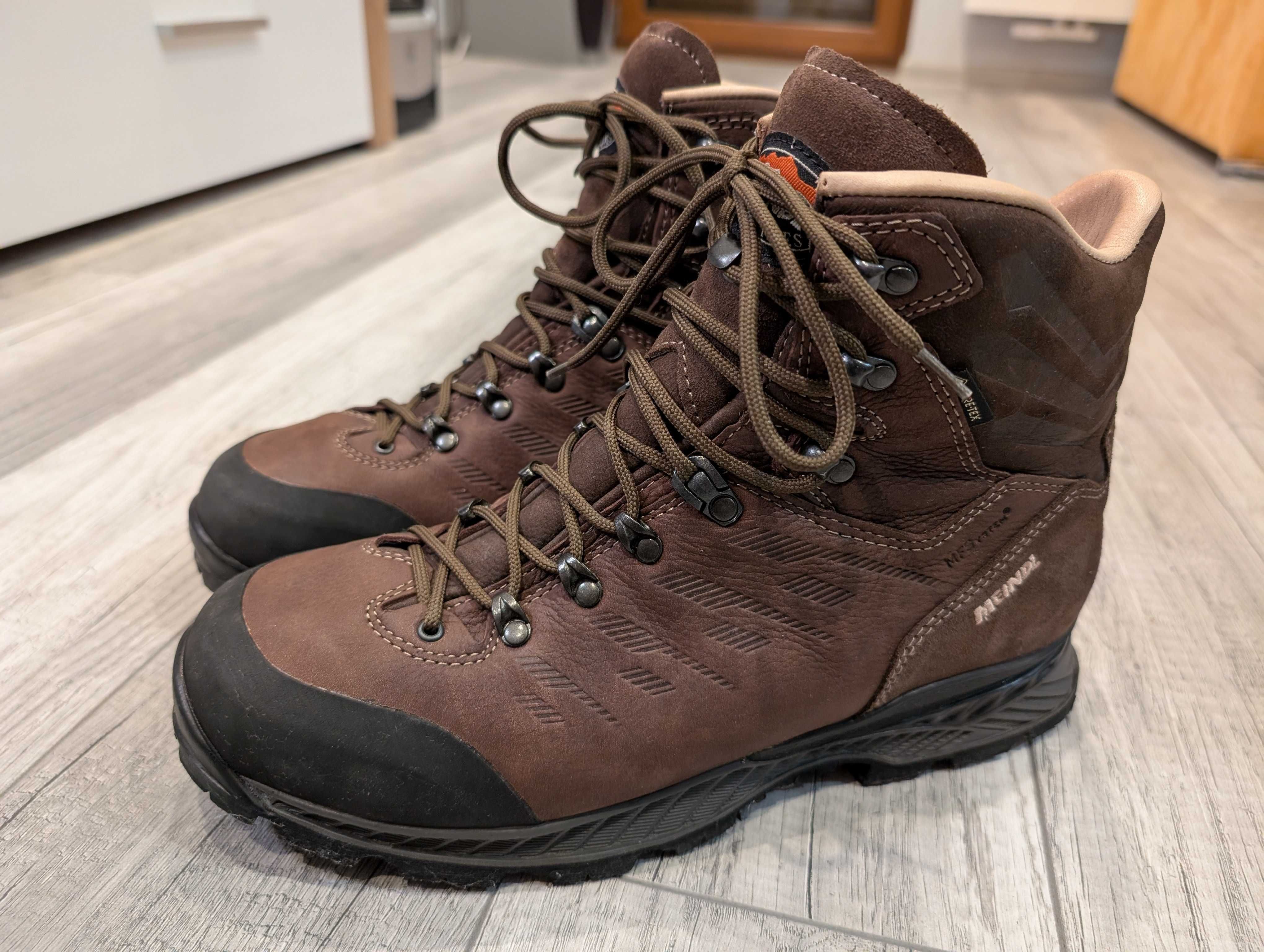 Buty Goretex Meindl Albis MFS 44.5, skóra, Vibram, jak nowe, gw. 8a