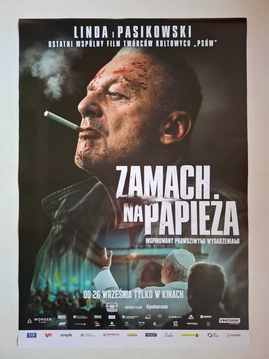 Plakat filmowy oryginalny - Zamach na Papieża