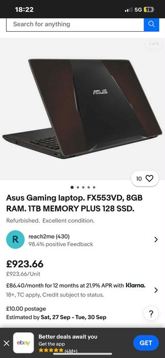 Laptop gamingowy Asus FX553VD OKAZJA! komputer gaming