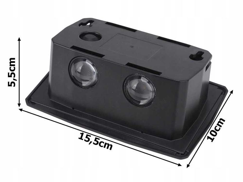 2x Lampa Solarna LED RGB Kolor Góra Dół Czujnik Ruchu Zmierzchu CREE