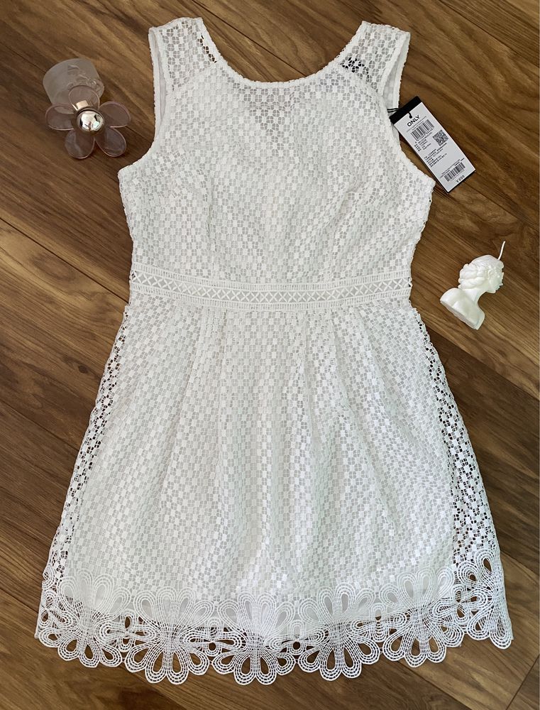 Белое летнее платье only
