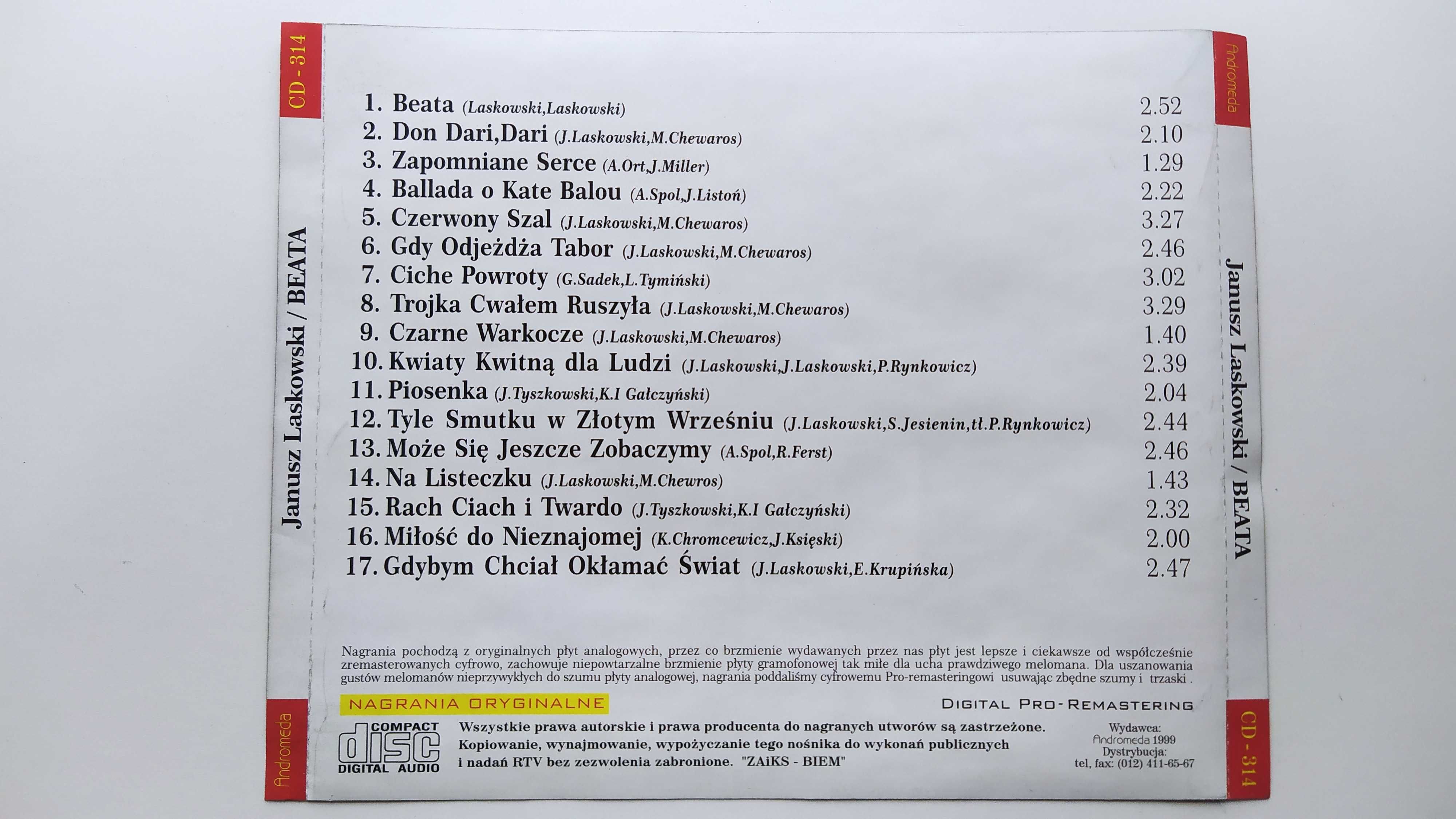 Janusz Laskowski Beata Andromeda CD