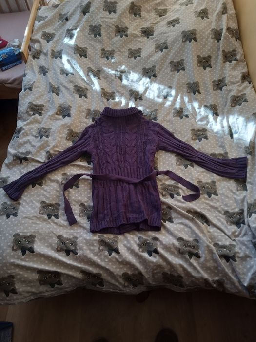 Sweter fioletowy dziewczęcy