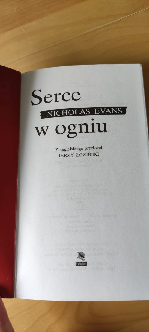 Serce w ogniu. Nicholas Evans