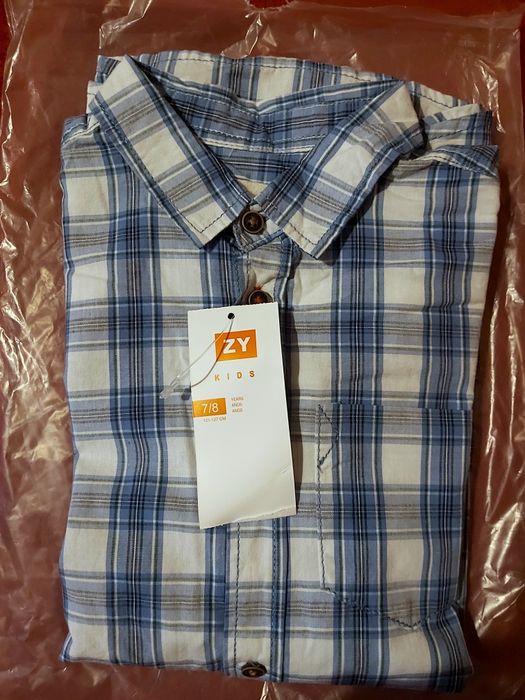 Camisa Nova em xadrez - 7/8 anos