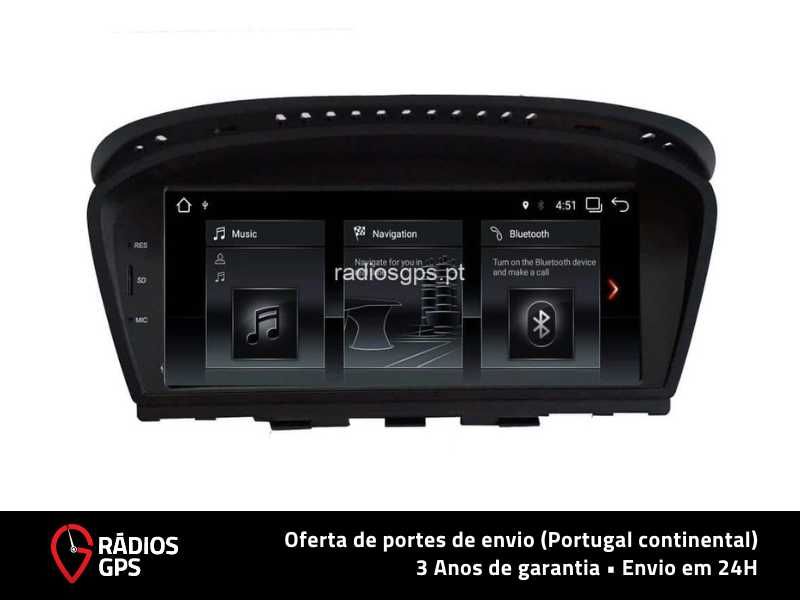 Auto Rádio GPS Android BMW SÉRIE 3 e 5 E60/61 E90/E91/E92/E93 CCC 8,8″