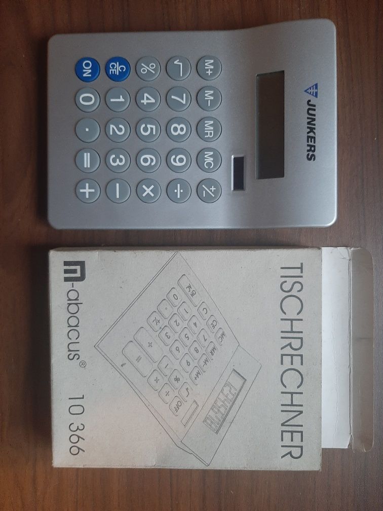 Duży kalkulator bez baterii nowy praktyczny srebrny