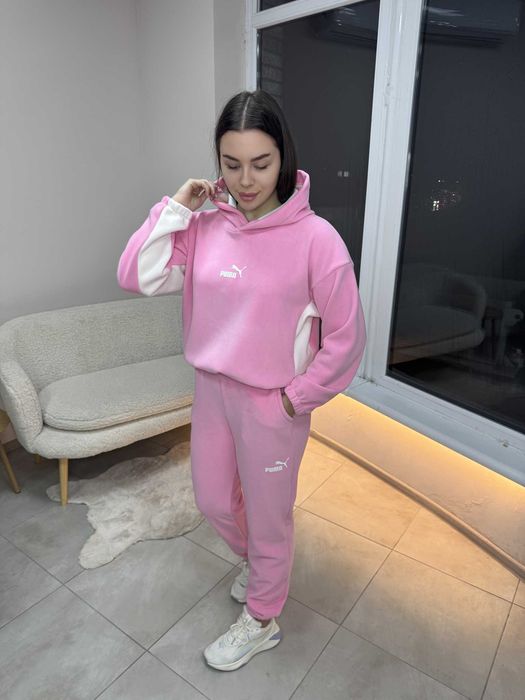 Женский тёплый флисовый костюм S M L велюр графит шоколад чёрный белый