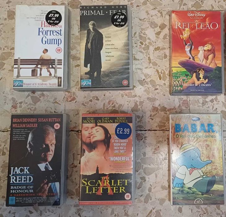 VHS - Rei Leão I e II, Babar, Primal Fear, Forrest Gump...