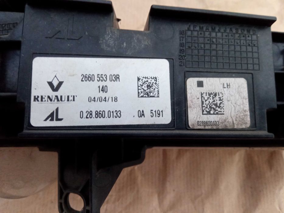 Renault Captur Lampa Drl Led Jazdy Dziennej Oryginał Demontaz Europa