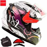 NOWY Kask LS2 FF353 Rapid Boho WHITE PINK XS (53-54cm) dla Kobiet