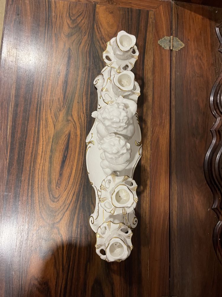 Castiçal em porcelana alemã