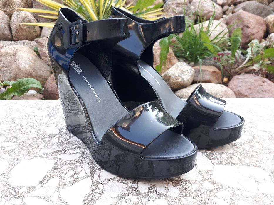 Sandały melissa MAR WEDGE koturn czarne 38