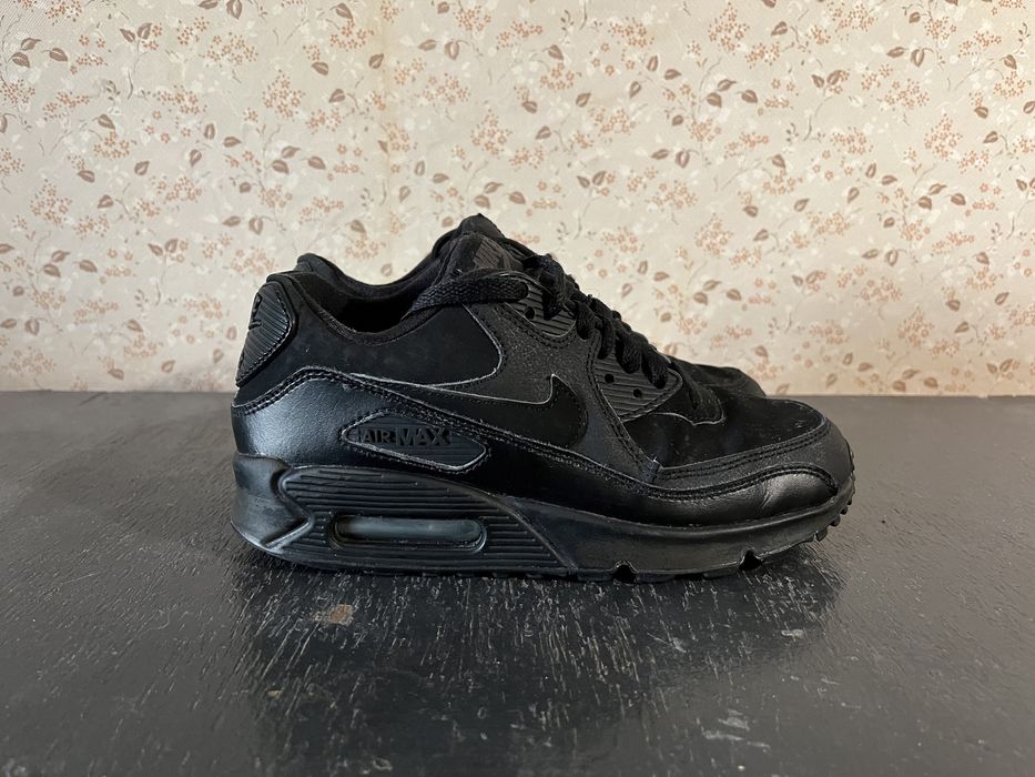 Детские кроссовки Nike Air Max 90 GS Black Grey размер 36,5