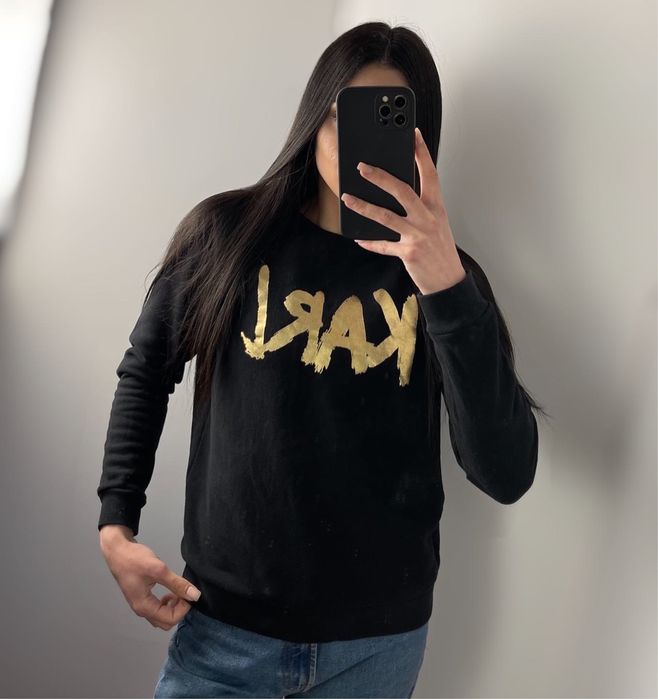 Світшот karl lagerfeld чорний оригінал кофта кард лагер толстовка