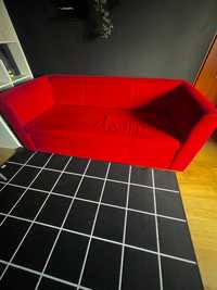 Sofa czerwona rozkładana dwuosobowa