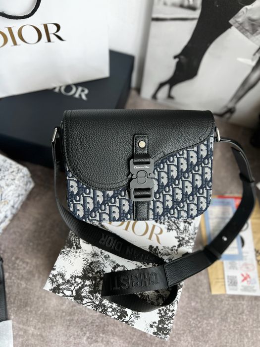 Сумка чоловіча Christian Dior кристиан диор месенджер мужская серая