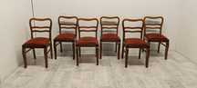 krzesło krzesła art deco lata 60-te design vintage orzech do salonu