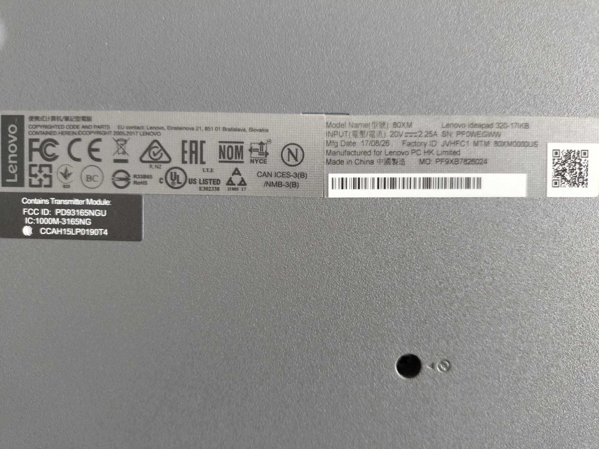 Laptop Lenovo ideapad 320