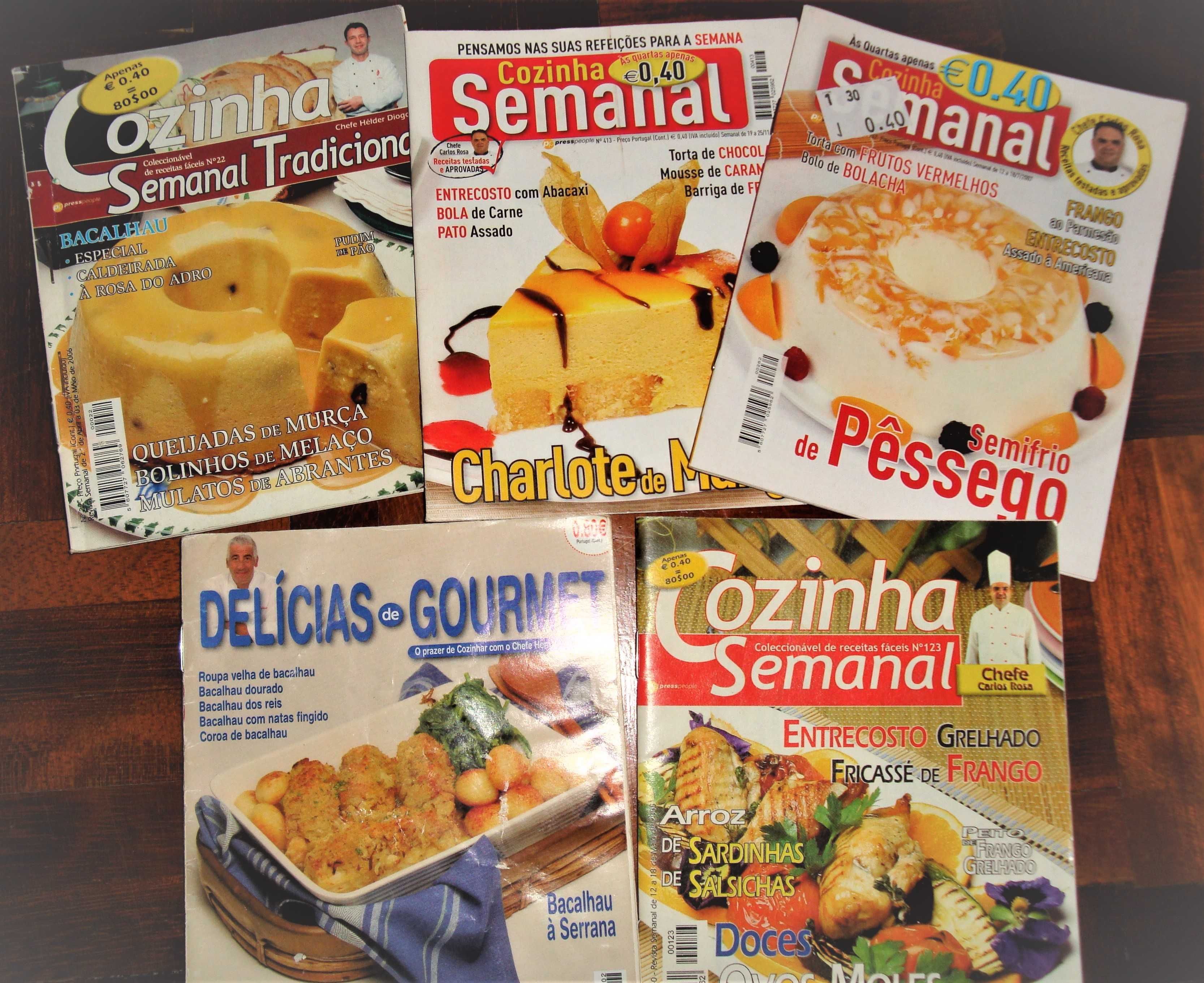 Conjunto de 9 mini revistas de culinária