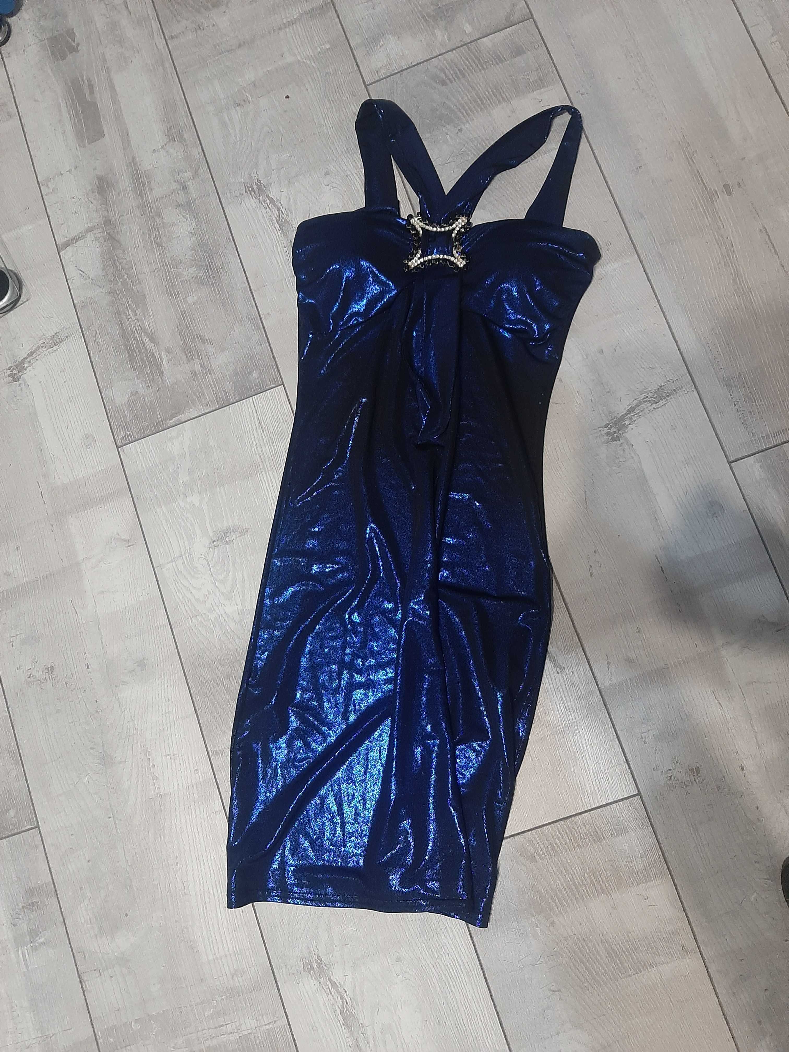 Sukienka mini niebieska