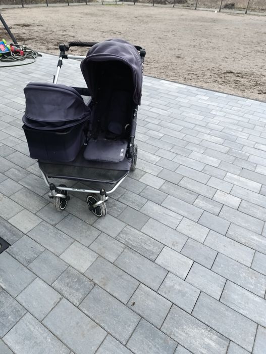 Wózek podwójny dla dziecka 2x spacerówka 2x gondola