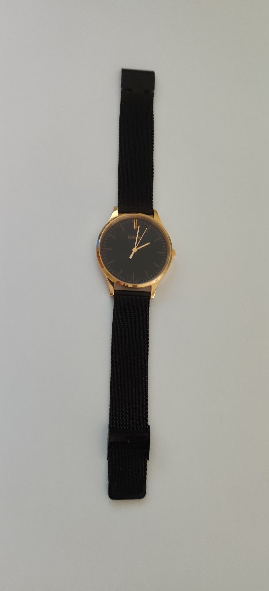 relogio pulso unisexo casio vintage round preto dourado