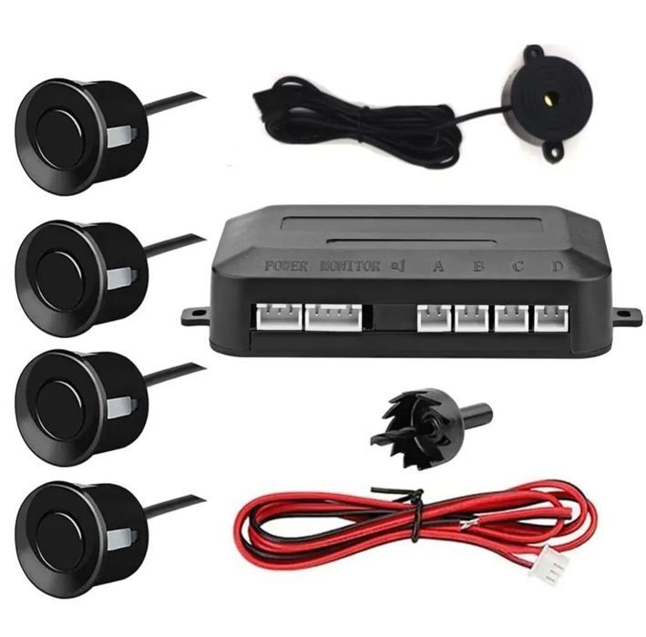 Sensores de Estacionamento Universal + Buzzer - Preto