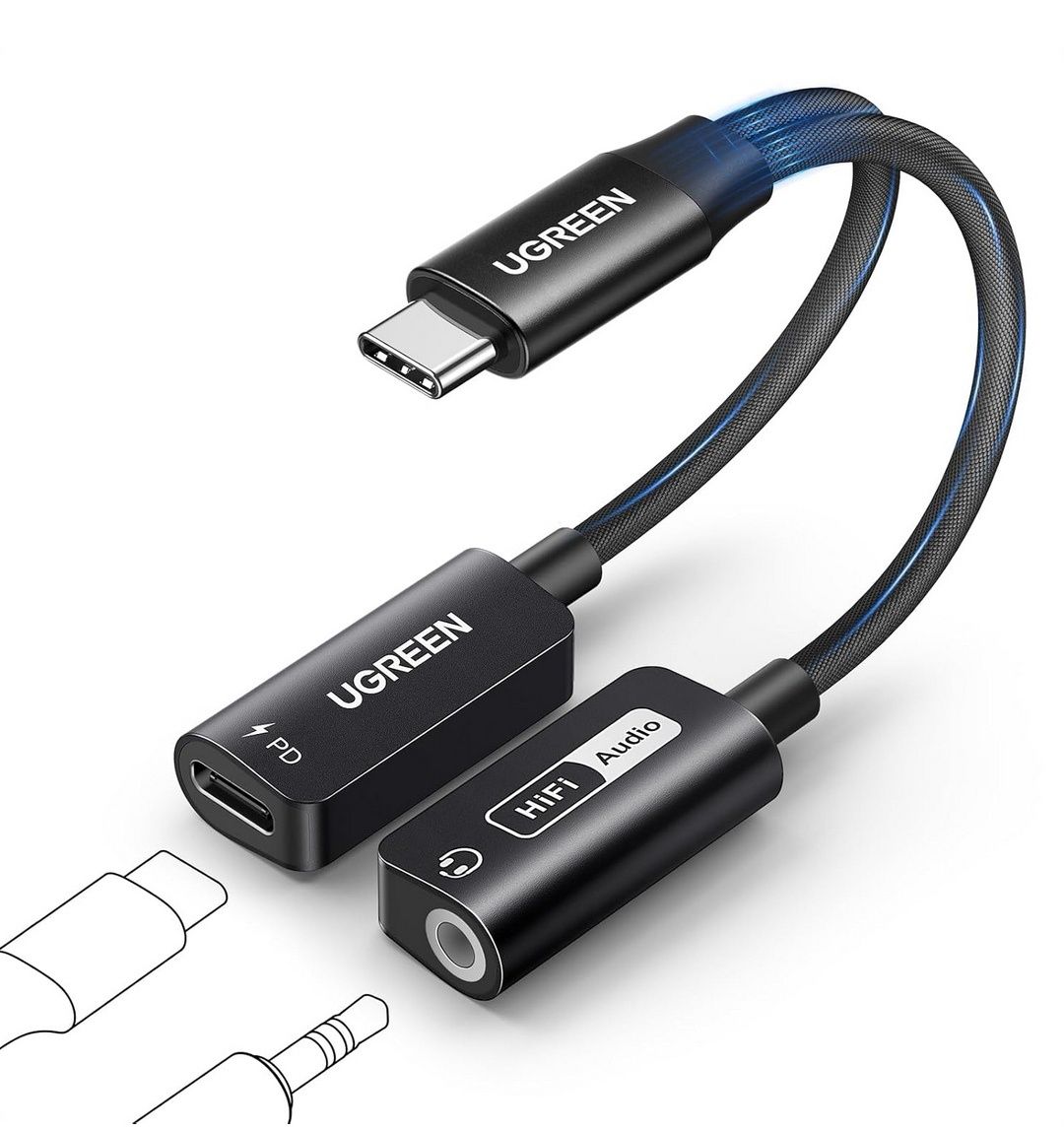 Adapter USB C na Jack 3 5 mm z PD 60 W DAC Hi-Res audio i ładowanie