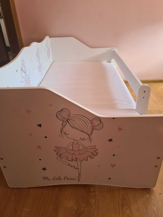 łóżko dla dziewczynki baletnica, materac,dodatkowy bok~ śliczne zobacz