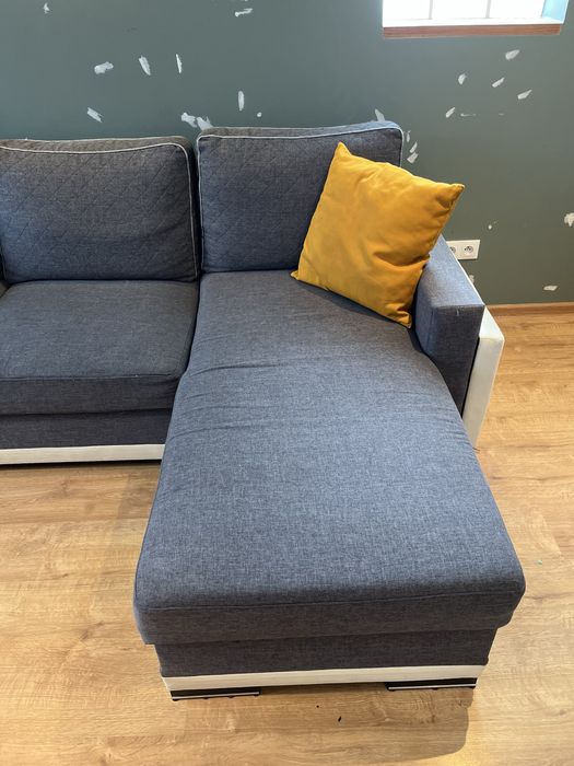 Narożnik .# wypoczynek# szary+biały