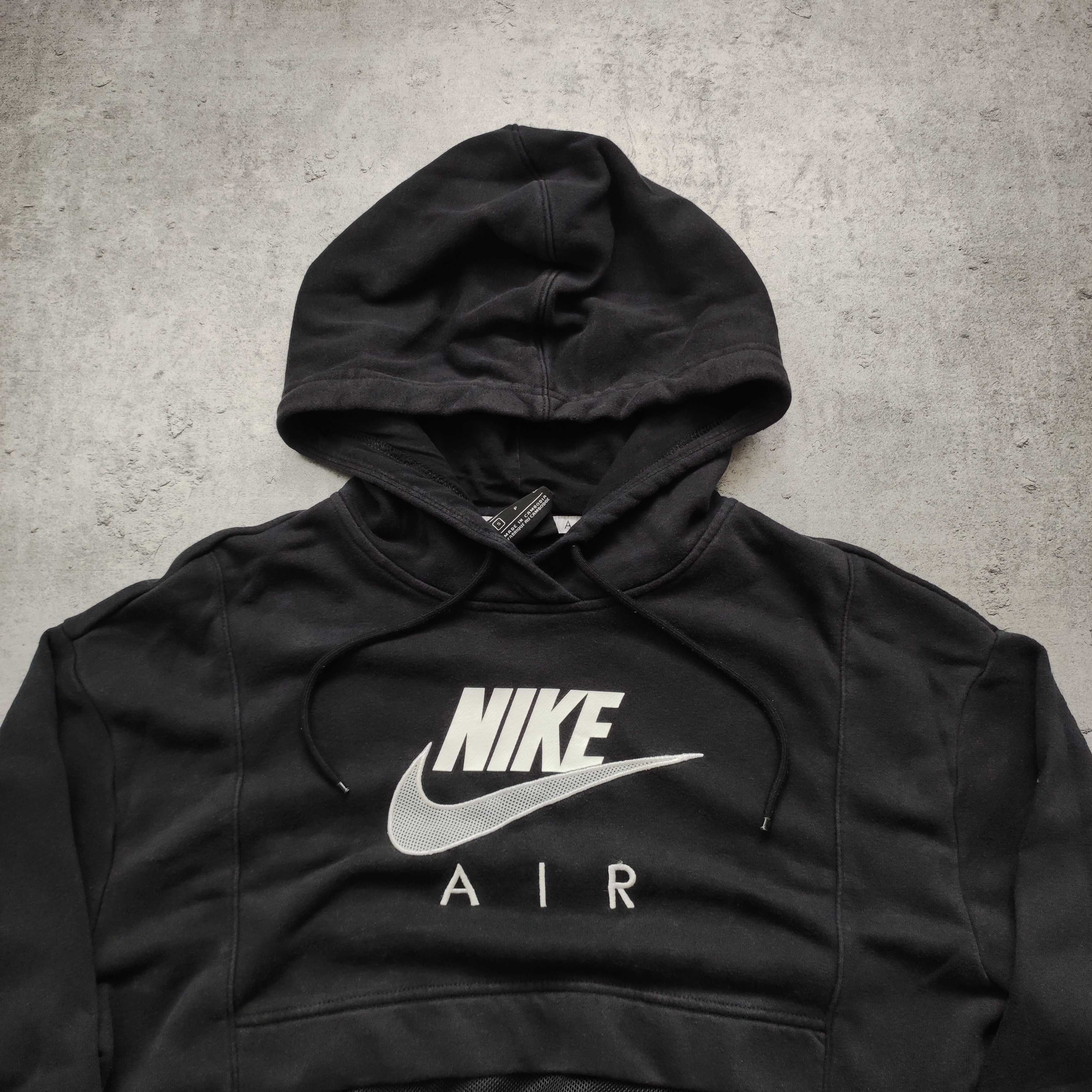 DAMSKA Bluza z Kapturem Czarna Hoodie Nike AIR MAX Kangurka Casual