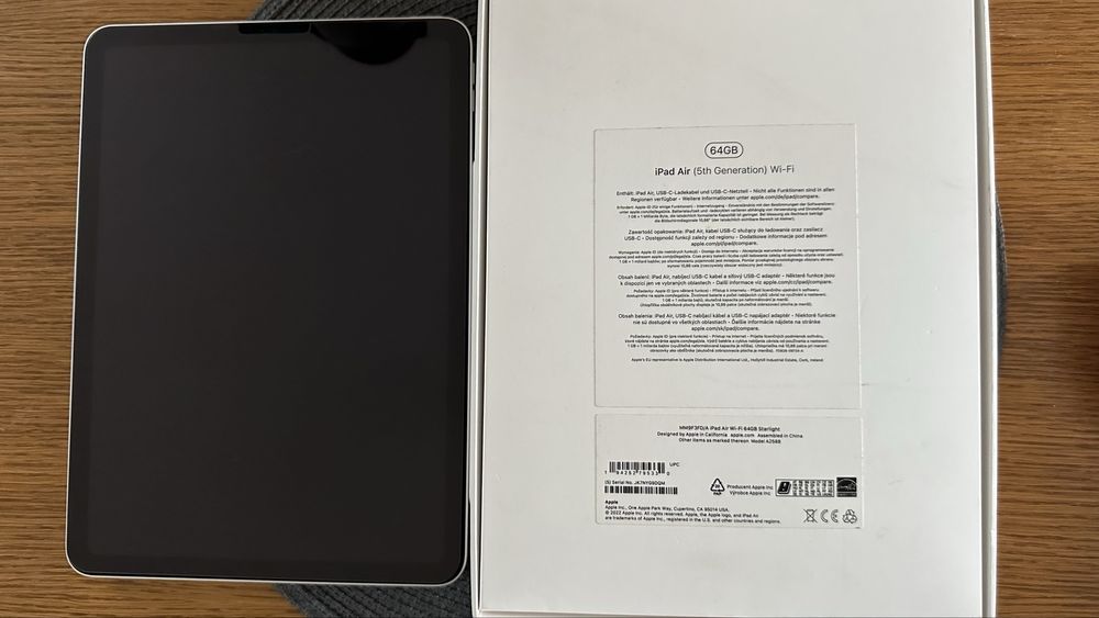 iPad Air 5 gen. (2022) 64 GB Wi-Fi Starlight + Apple Pencil 2 gen