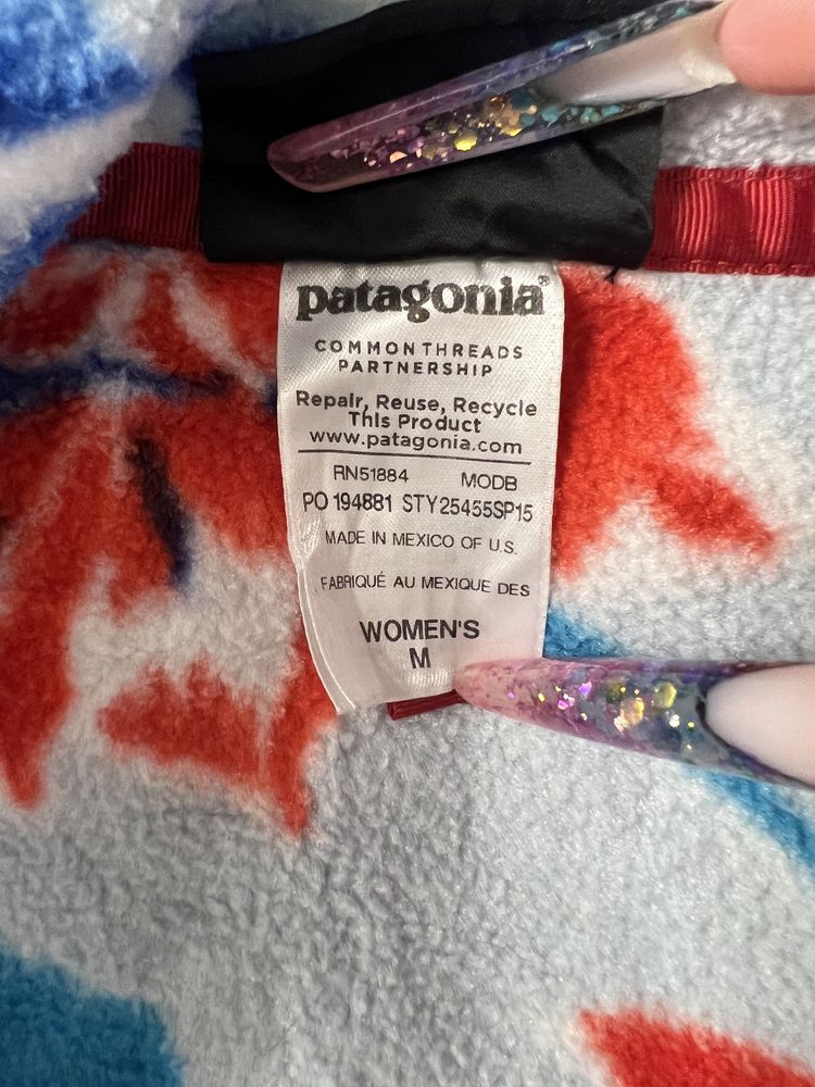 Флисовая кофта Patagonia Synchilla Snap-T Manoa floral