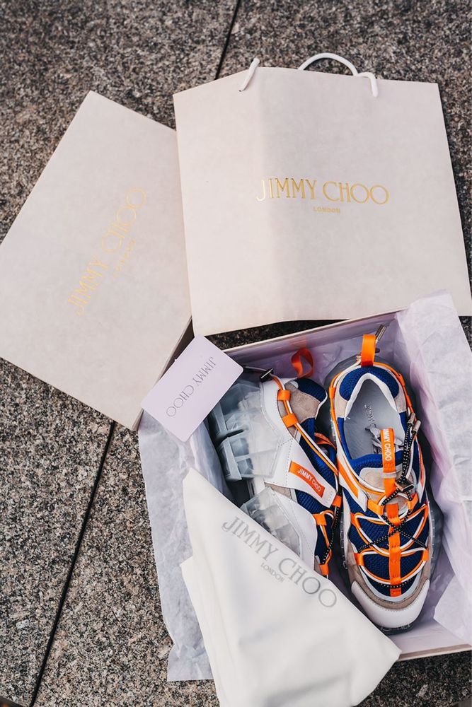 Buty sneakersy Jimmy Choo blue orange