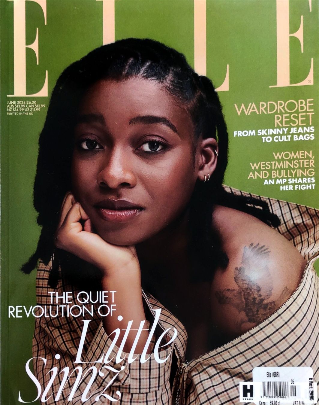 Magazyn ELLE UK 06/24 Little Simz Quiet Power aktywistka Moda styl kob