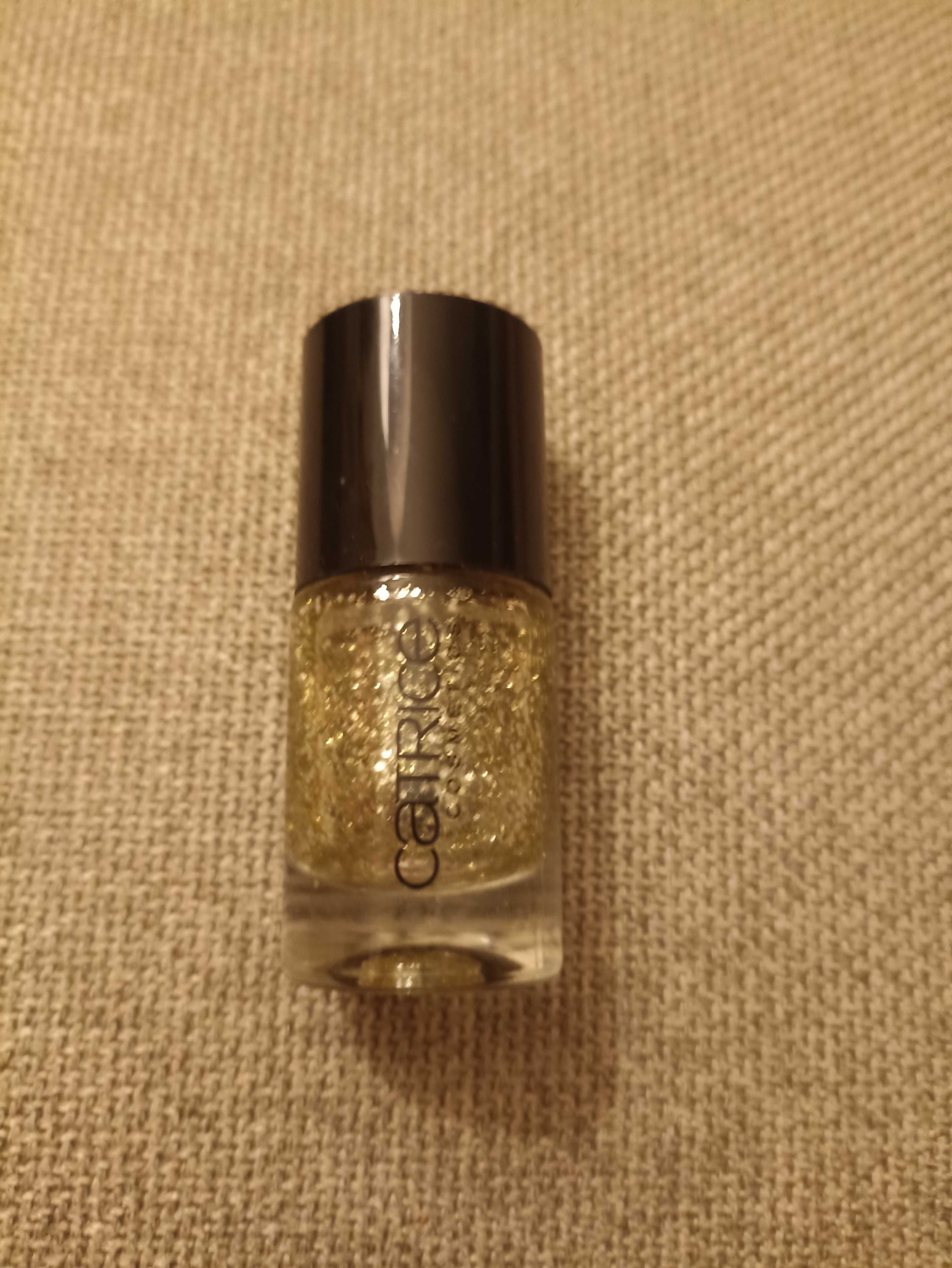 Verniz com glitter dourado champagne Catrice novo portes incluidos