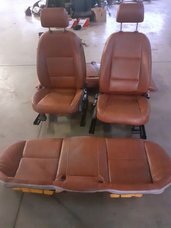 Komplet fotel kierowcy siedzen skóra audi A6 c6