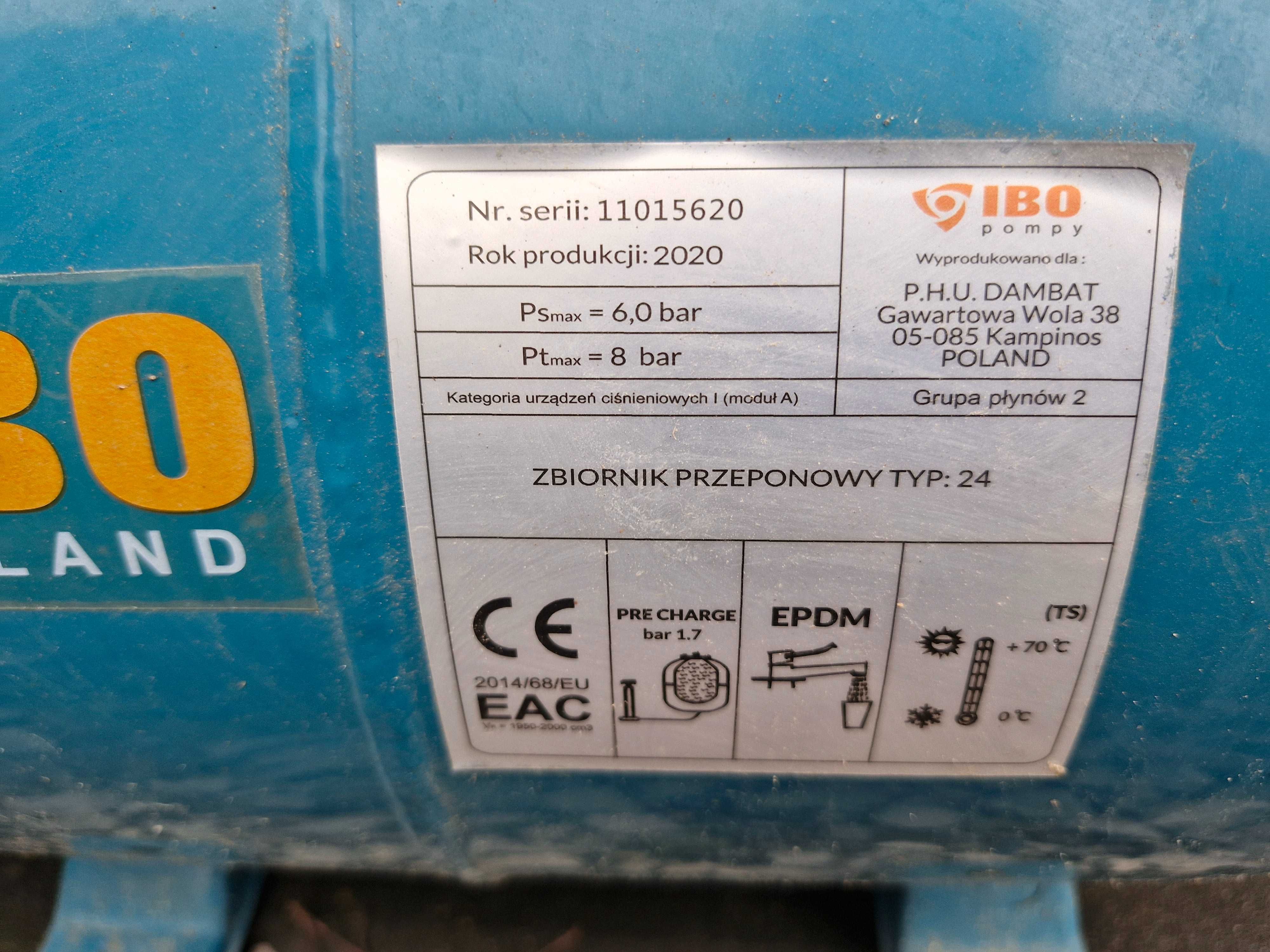 Zbiorbik hydroforowy , przeponowy Typ 24