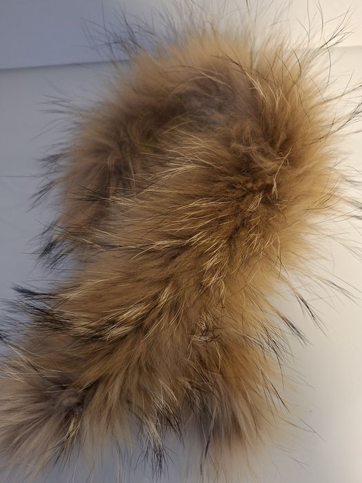 JENOT NATURALNY 52 / 57cm obszycie kaptura kołnierz przypinka dopinka