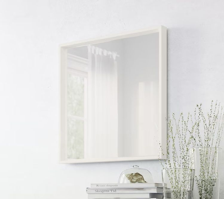 Lustro Ikea nissedal nowe stan idealny 65x65 białe minimal