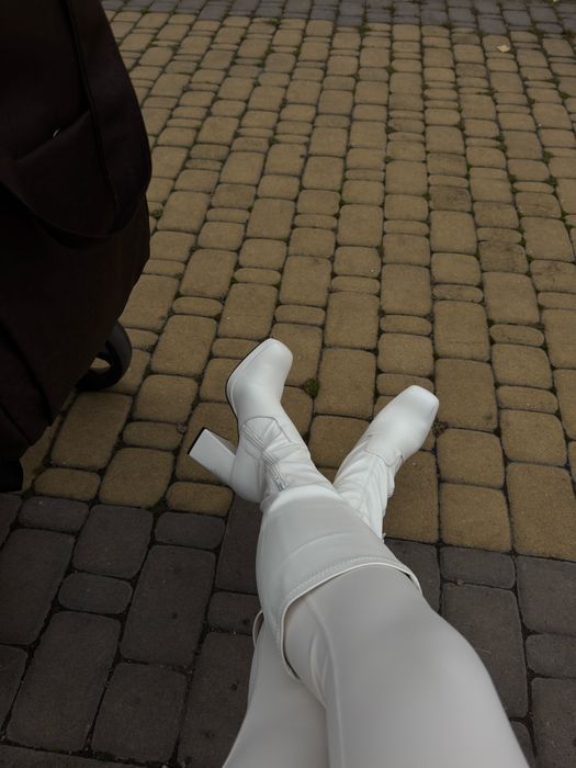 Білі ботильйони, 36 розмір, маломірять