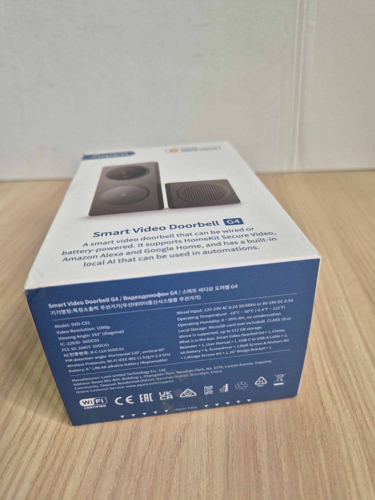 Відеодзвінок Aqara Smart Video Doorbell G4 Black (SVD-C03) EU