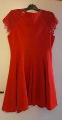 Sukienka firmy Krystyna r.48 100 % bawełna czerwona